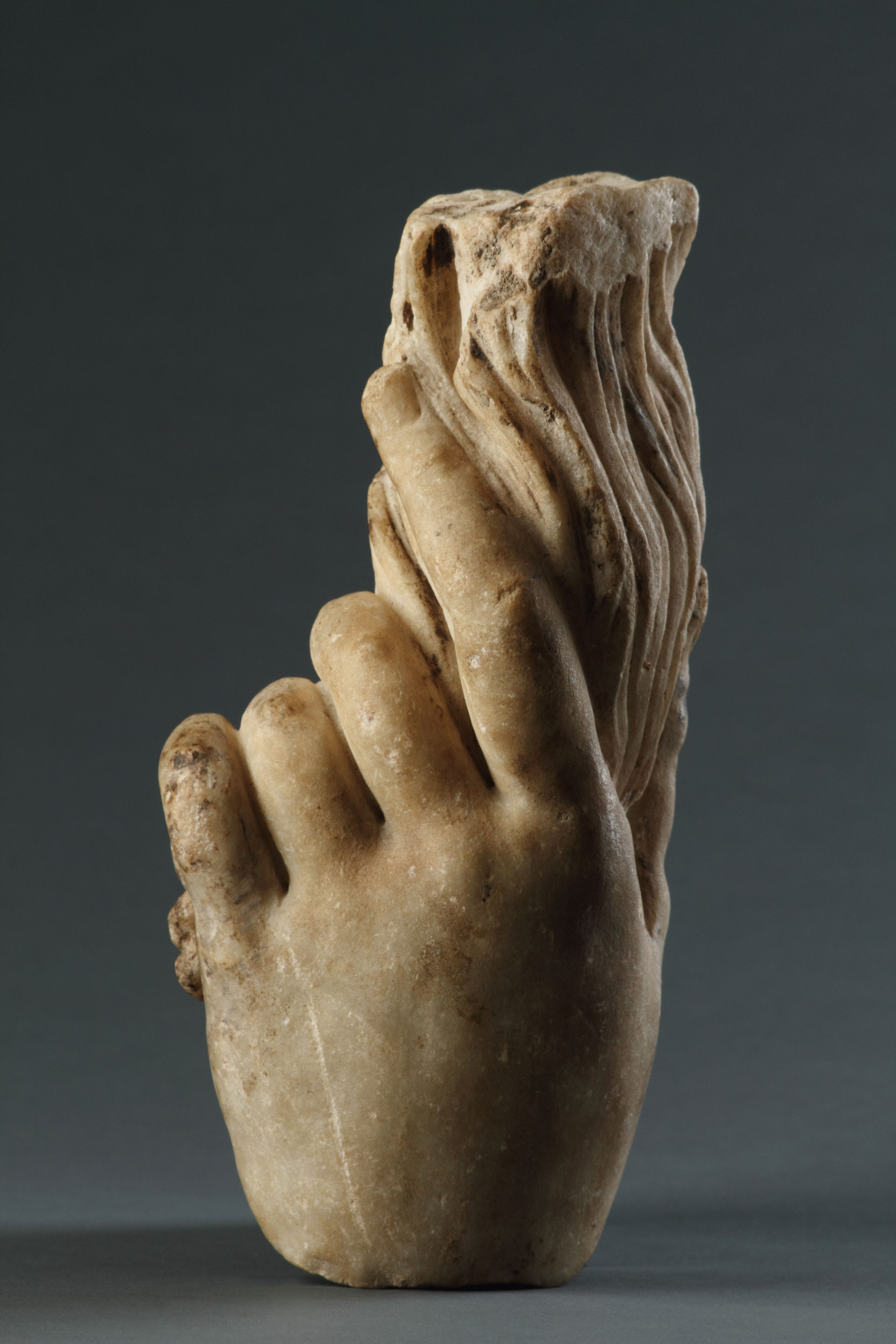 Ancient Imperial Roman Over Life Size Marble Hand